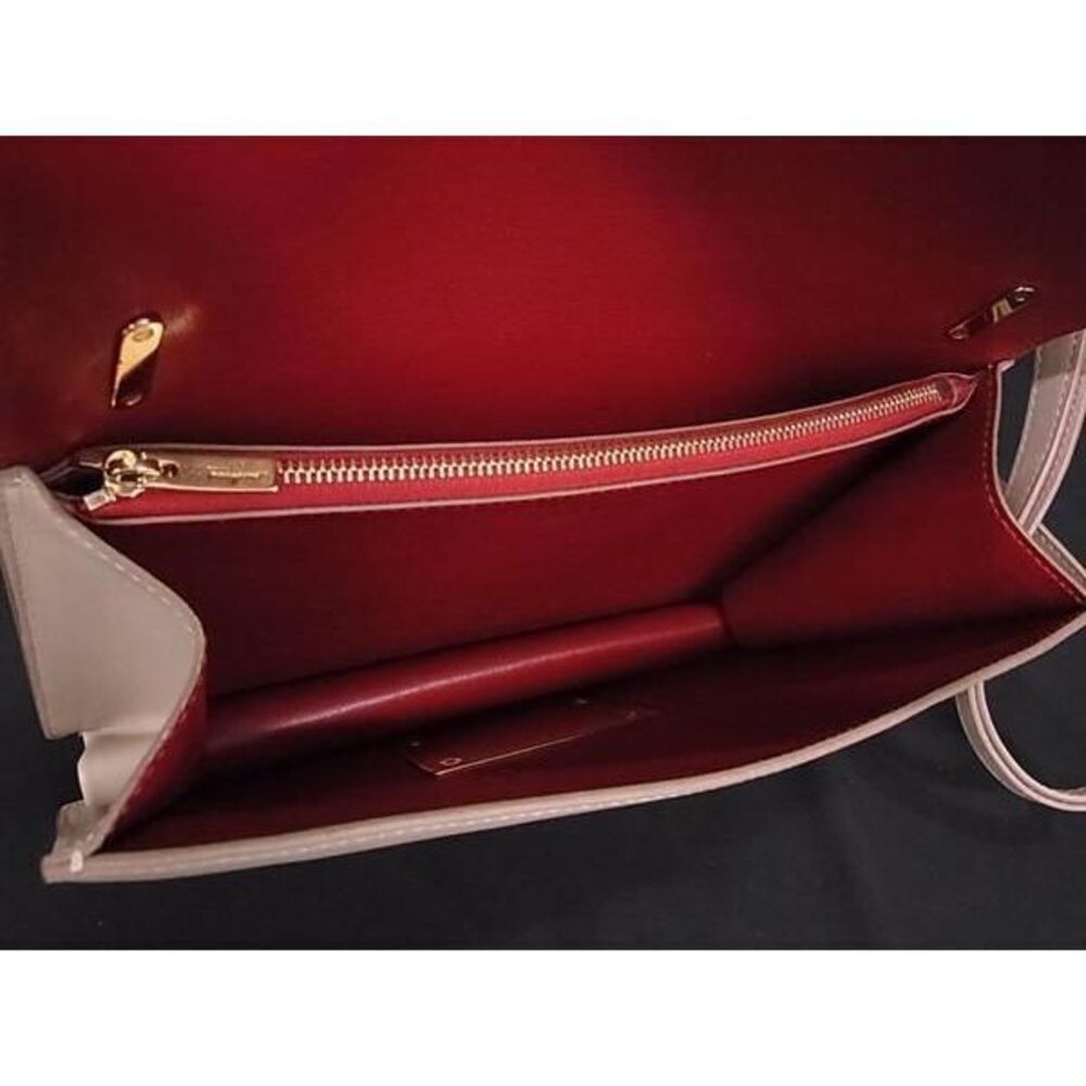 Salvatore Ferragamo Gancini Leather 2way Shoulder Bag Beige - Picture 7 of 7